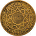 Coin, Morocco, Mohammed V, 5 Francs, 1945, Paris, EF(40-45), Aluminum-Bronze