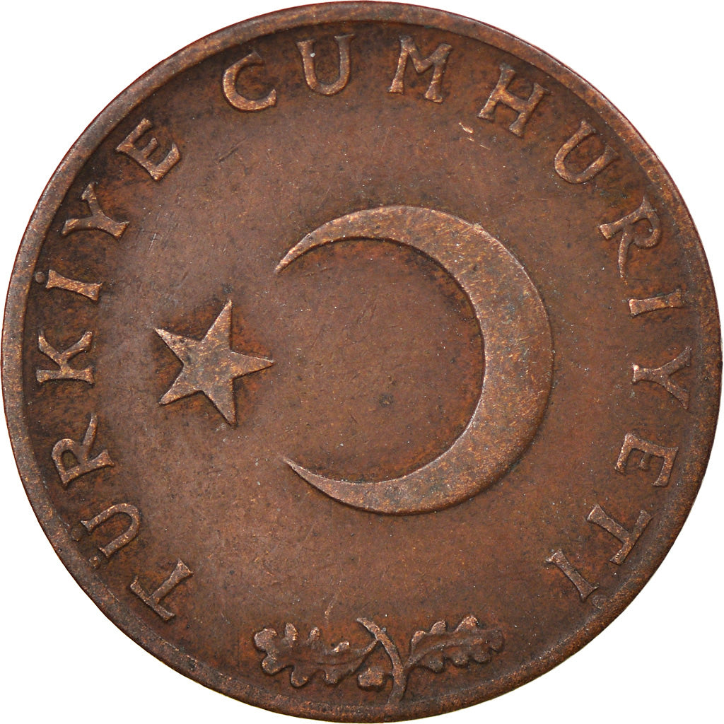 Coin, Turkey, 10 Kurus, 1959, EF(40-45), Bronze, KM:891.1