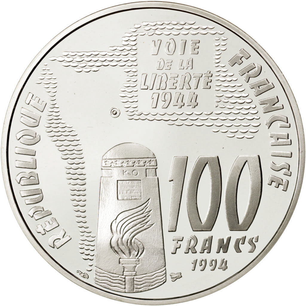 FRANCE, 100 Francs, 1994, KM #1043, MS(65-70), Silver, 22.20