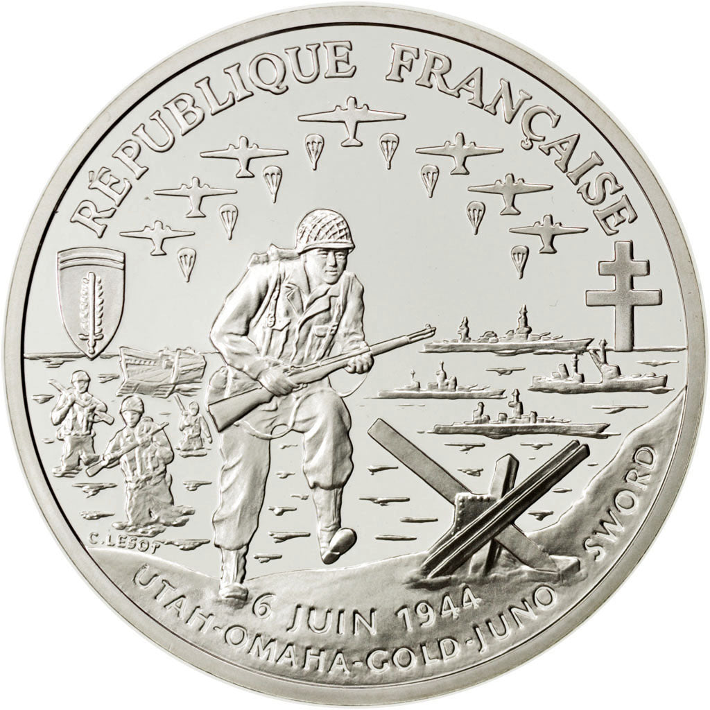 FRANCE, Franc, 1993, KM #1014, MS(65-70), Silver, 22.20