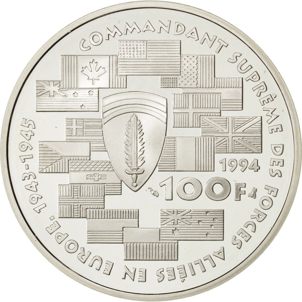 FRANCE, 100 Francs, 1994, KM #1042, MS(65-70), Silver, 22.20