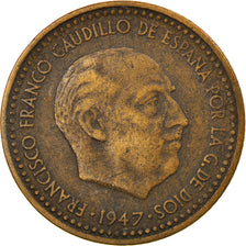 Coin, Spain, Francisco Franco, caudillo, Peseta, 1948, VF(30-35)