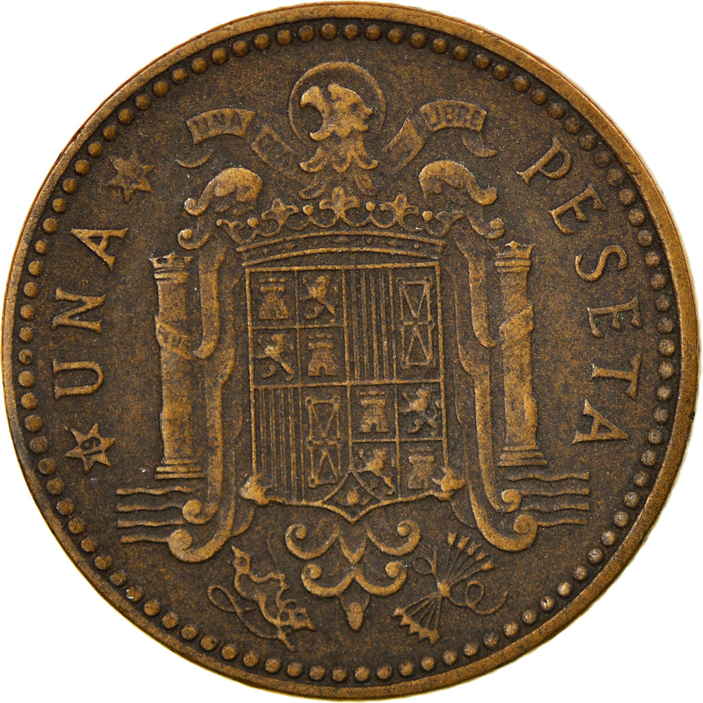 Coin, Spain, Francisco Franco, caudillo, Peseta, 1948, VF(30-35)