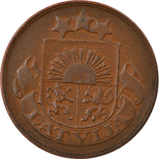 Coin, Latvia, 2 Santimi, 1922, EF(40-45), Bronze, KM:2