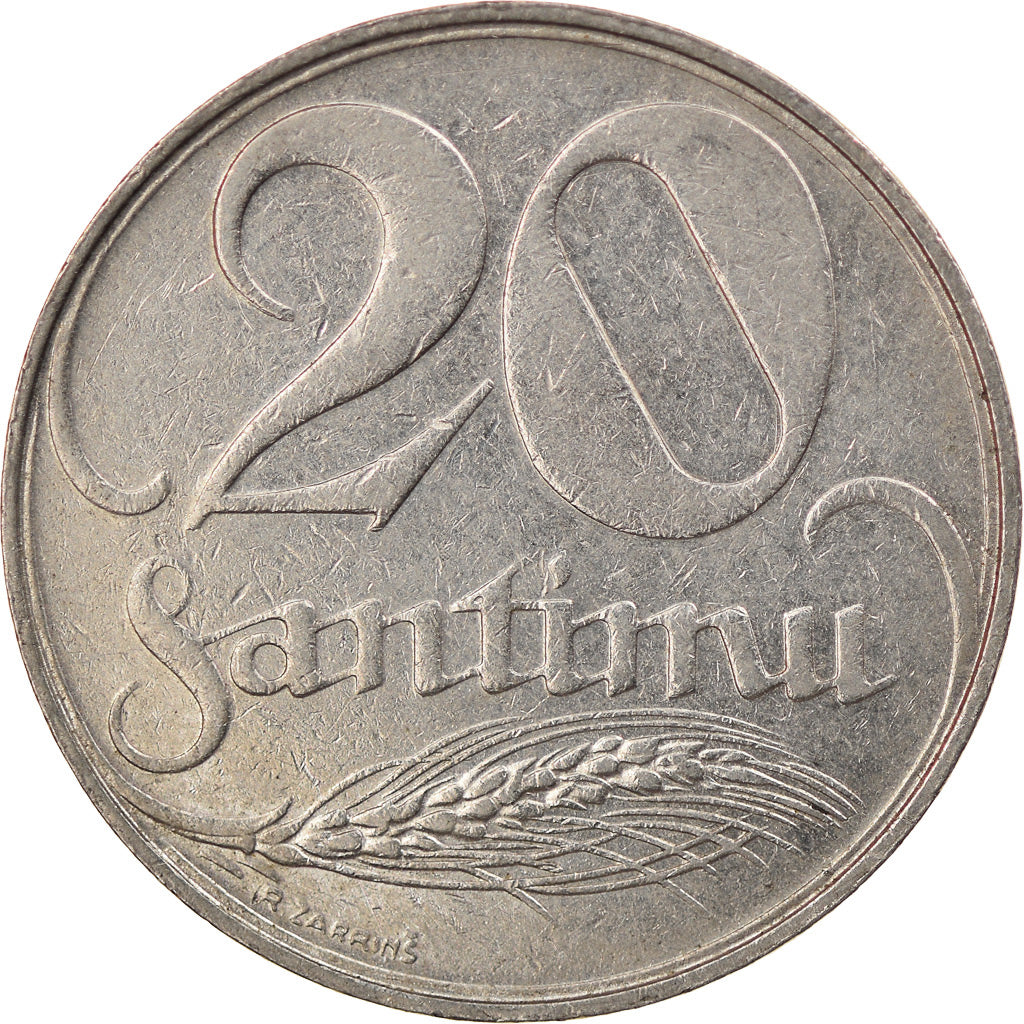 Coin, Latvia, 20 Santimu, 1922, EF(40-45), Nickel, KM:5
