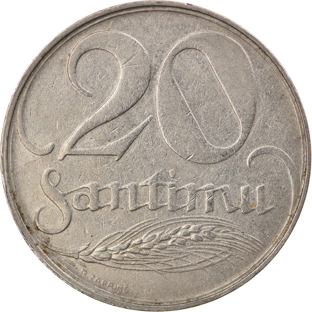 Coin, Latvia, 20 Santimu, 1922, EF(40-45), Nickel, KM:5