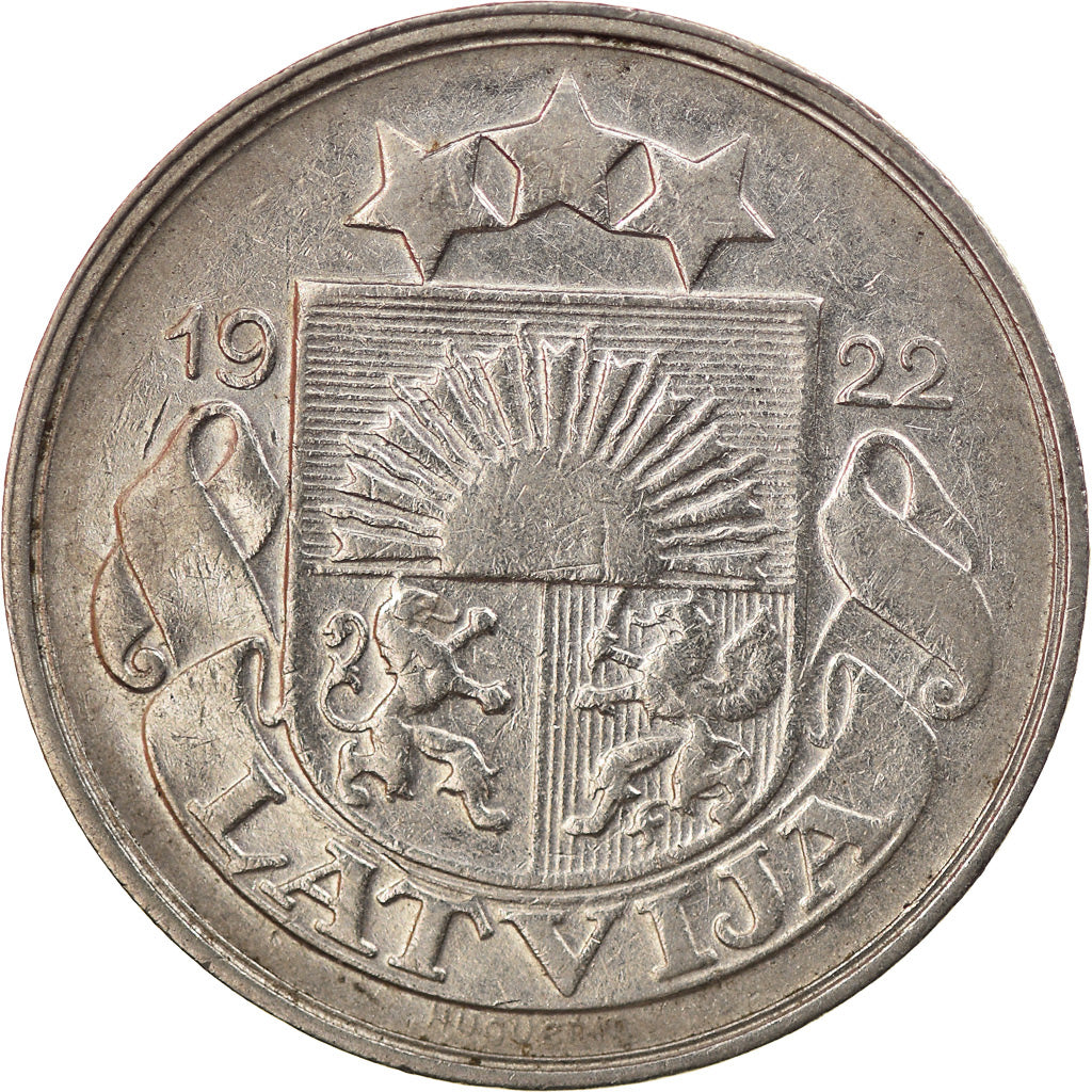 Coin, Latvia, 20 Santimu, 1922, EF(40-45), Nickel, KM:5