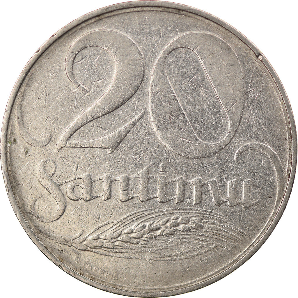 Coin, Latvia, 20 Santimu, 1922, EF(40-45), Nickel, KM:5