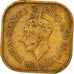 Coin, Ceylon, George VI, 5 Cents, 1945, EF(40-45), Nickel-brass, KM:113.2
