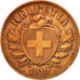 Coin, Switzerland, 2 Rappen, 1919, Bern, EF(40-45), Bronze, KM:4.2