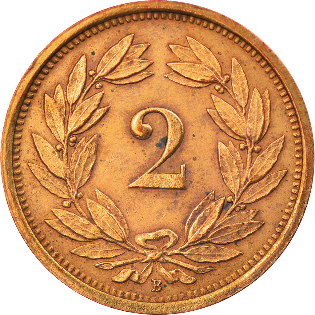 Coin, Switzerland, 2 Rappen, 1919, Bern, EF(40-45), Bronze, KM:4.2