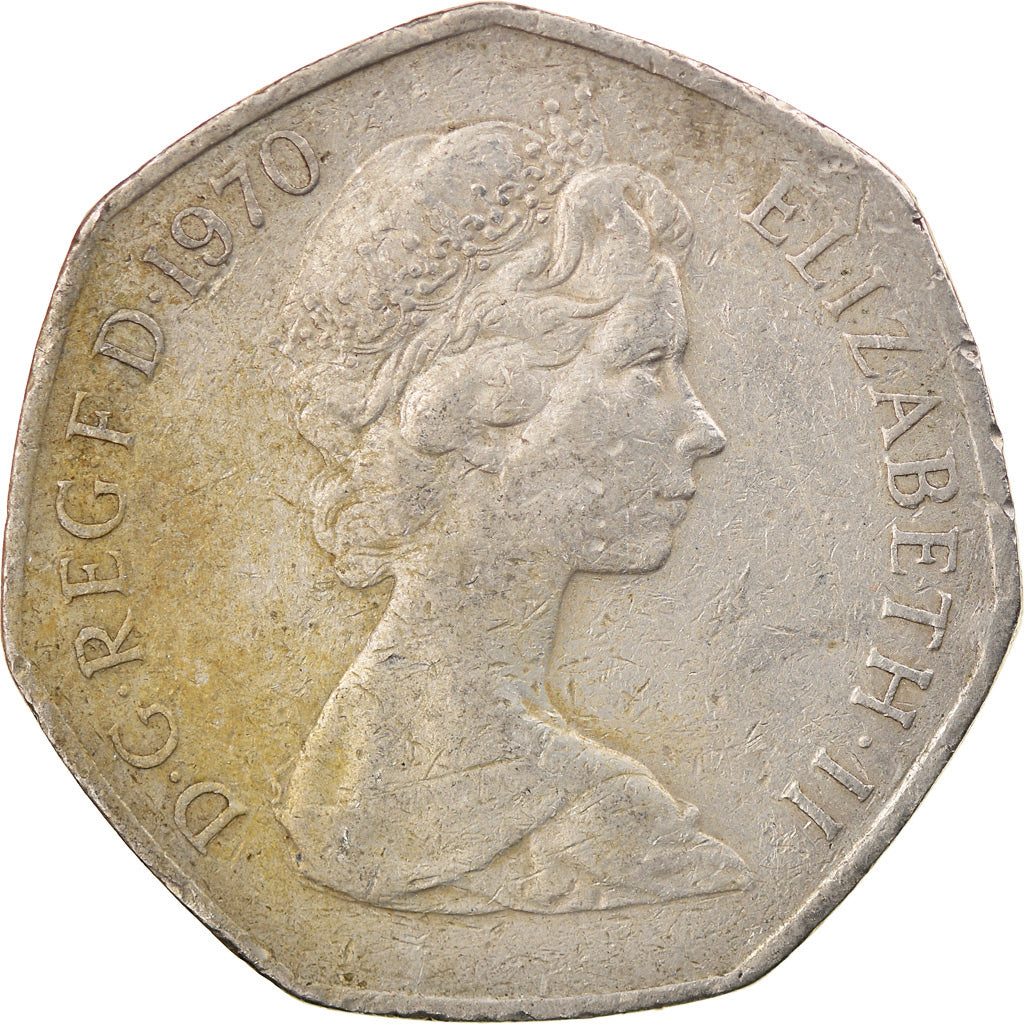 Münze, Großbritannien, Elizabeth II, 50 New Pence, 1970, SS, Copper-nickel