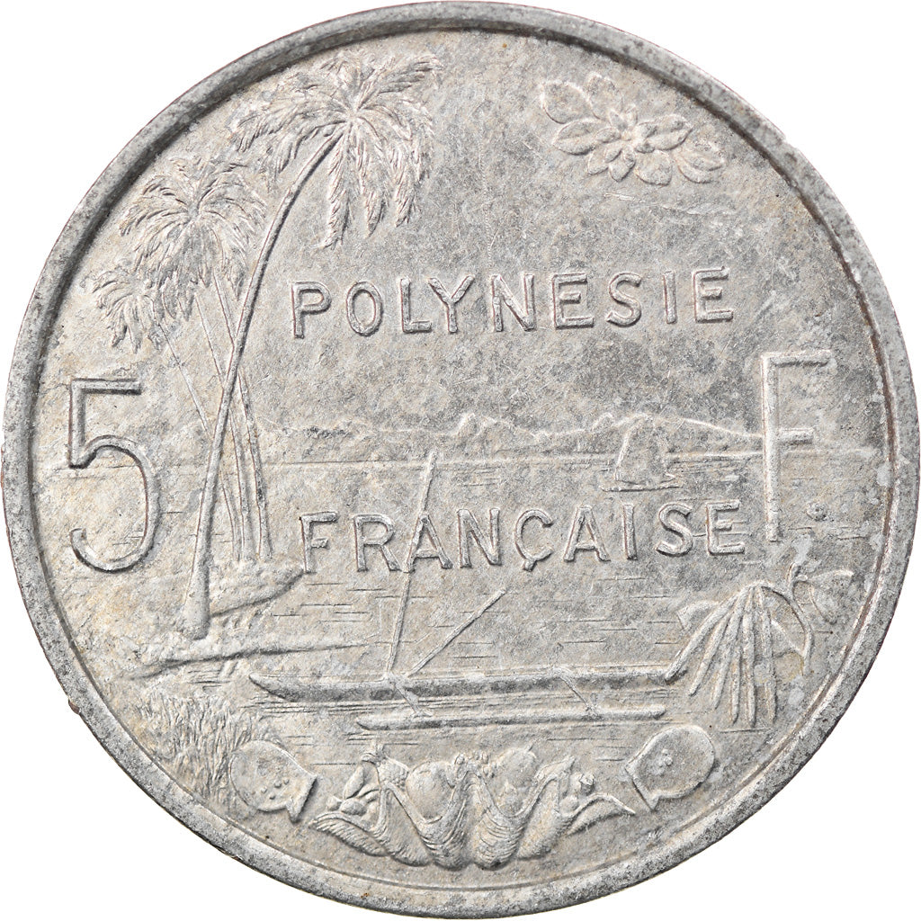 Moneta, Polinesia francese, 5 Francs, 1984, Paris, BB, Alluminio, KM:12