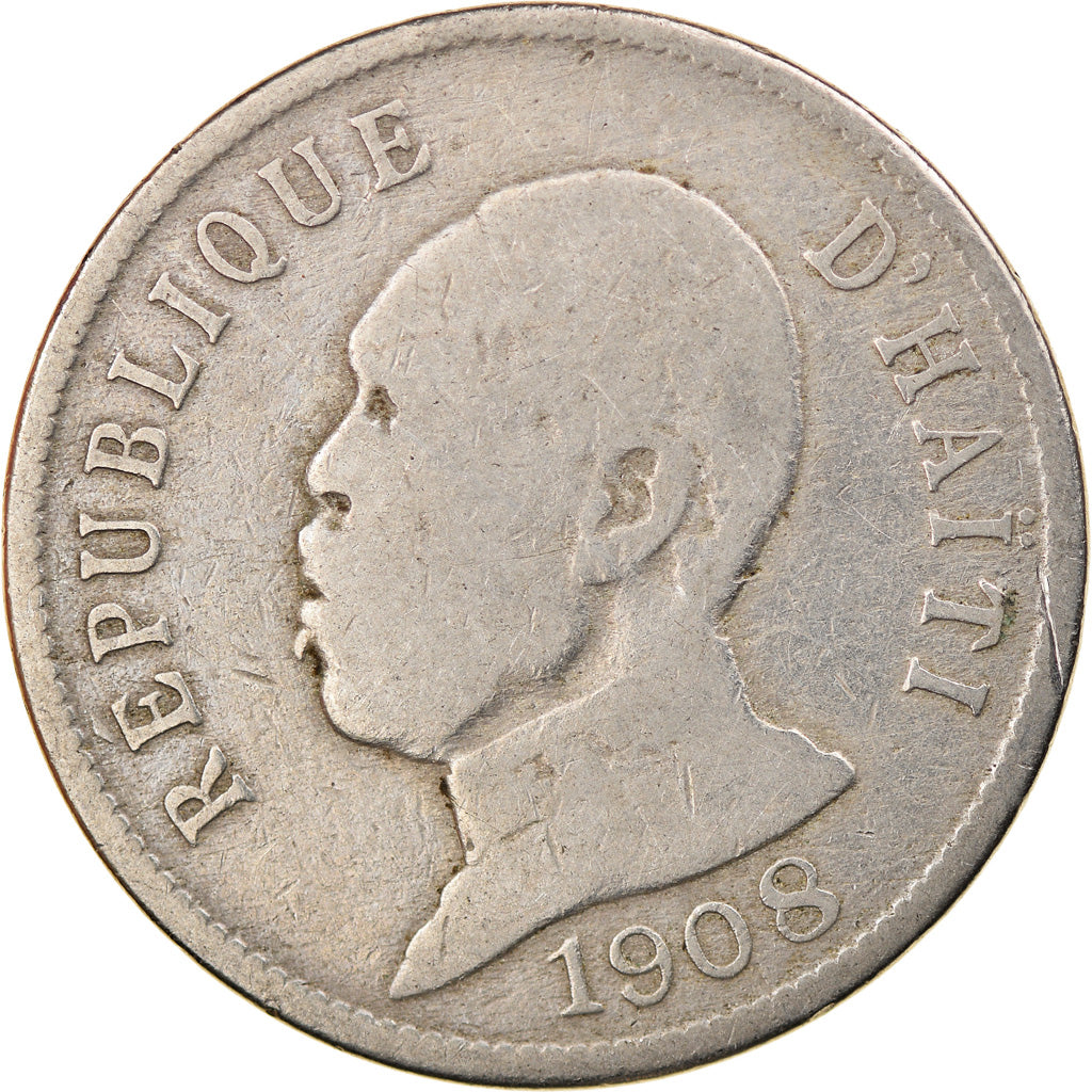 Coin, Haiti, 50 Centimes, 1908, VF(30-35), Copper-nickel, KM:56