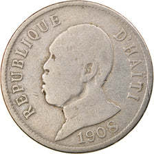 Moneda, Haití, 50 Centimes, 1908, BC+, Cobre - níquel, KM:56
