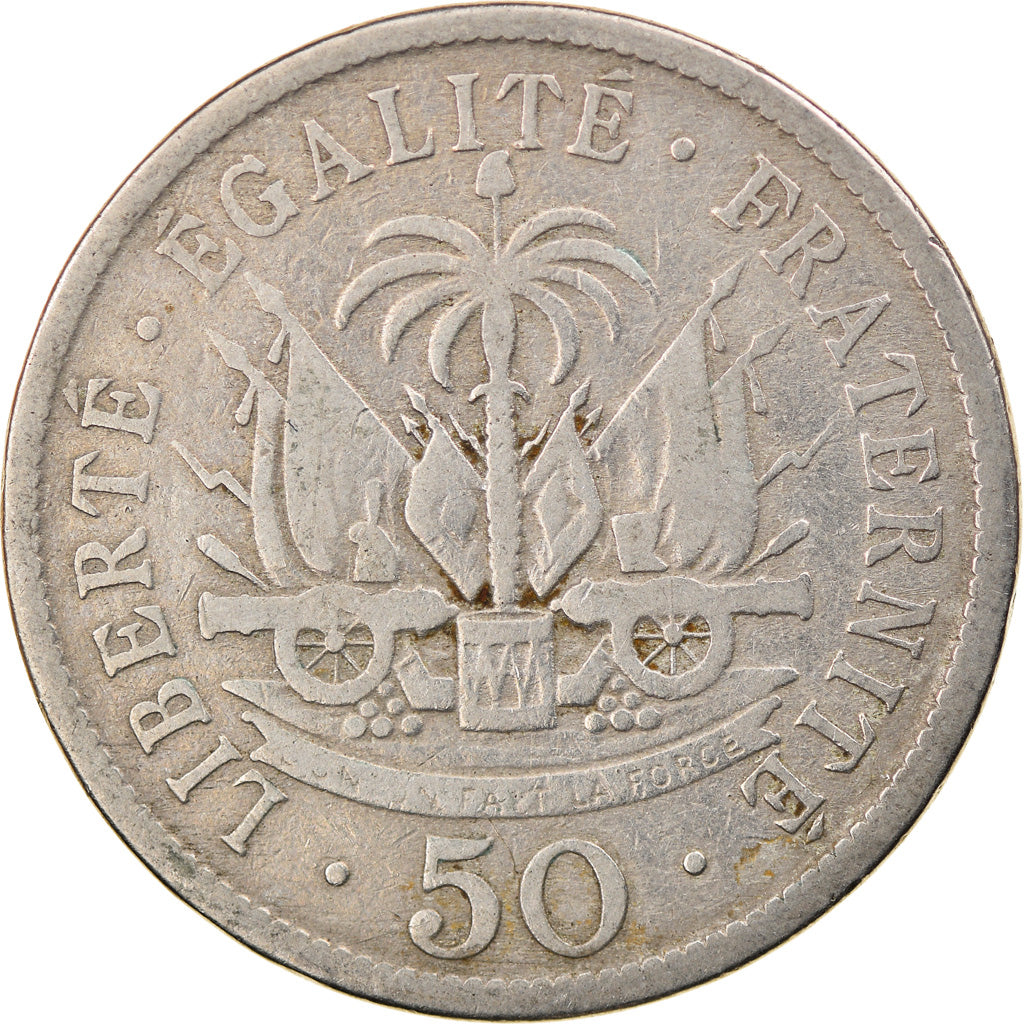 Coin, Haiti, 50 Centimes, 1908, VF(30-35), Copper-nickel, KM:56
