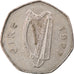 Coin, IRELAND REPUBLIC, 50 Pence, 1977, EF(40-45), Copper-nickel, KM:24