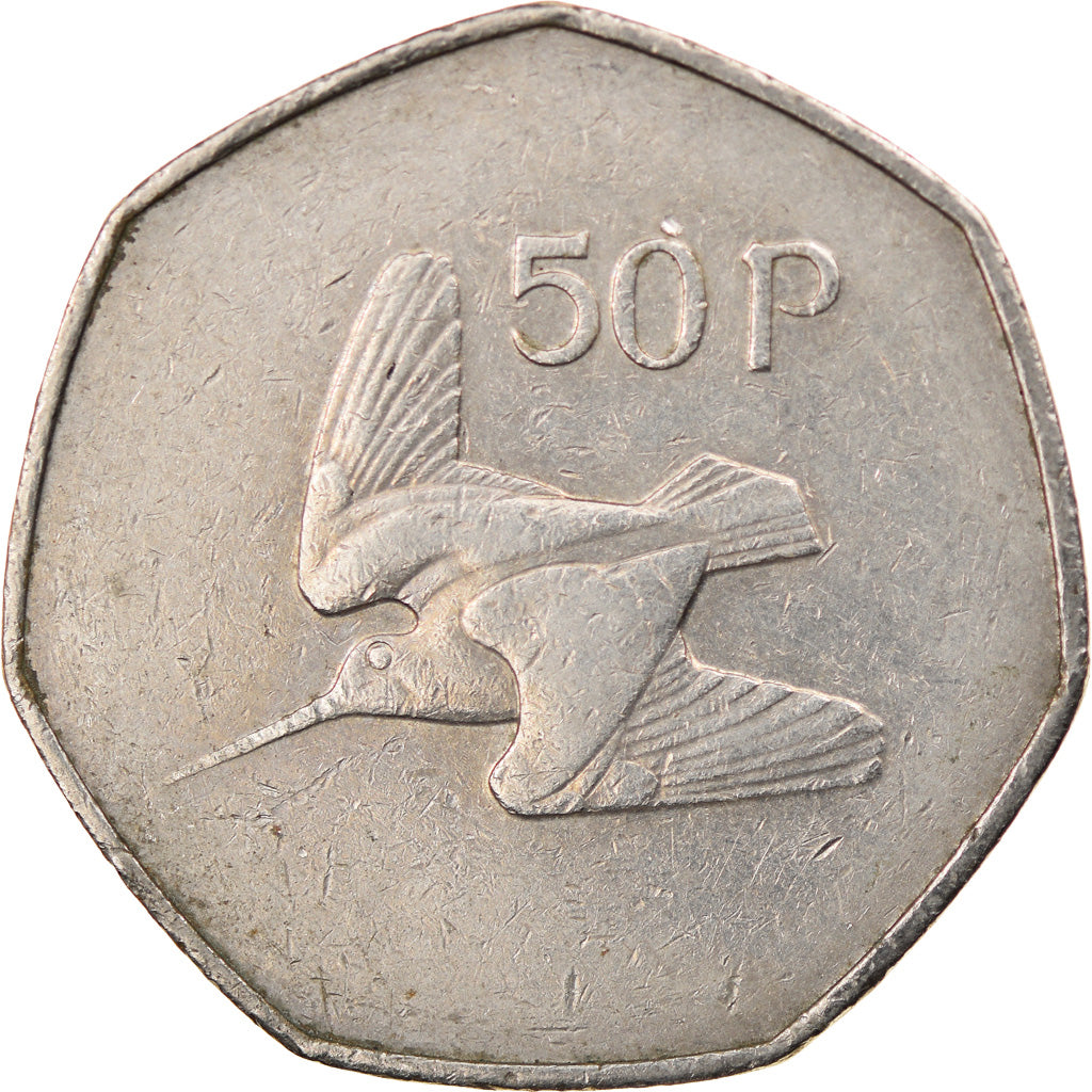 Coin, IRELAND REPUBLIC, 50 Pence, 1977, EF(40-45), Copper-nickel, KM:24