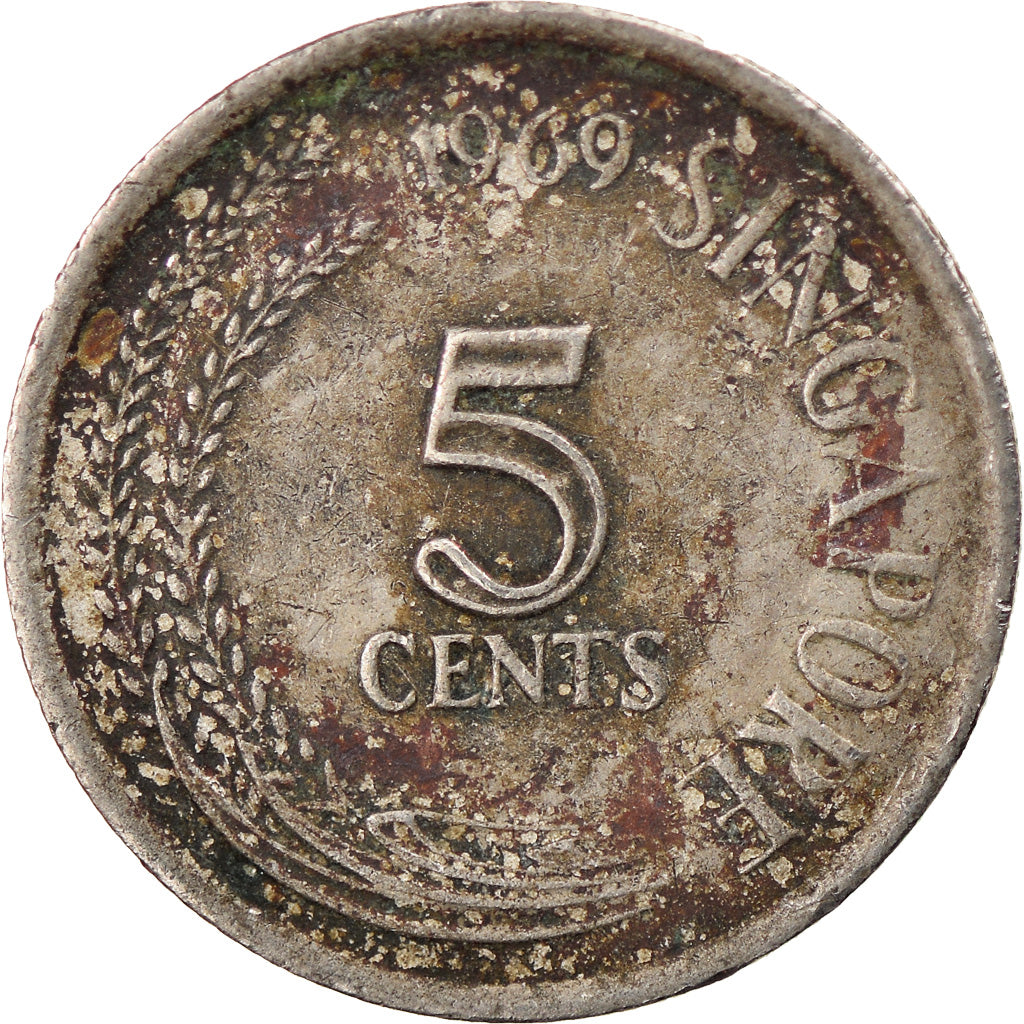 Monnaie, Singapour, 5 Cents, 1969, Singapore Mint, TB+, Copper-nickel, KM:2