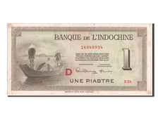 French Indo-China, 1 Piastre, 1945, KM #76b, AU(50-53), D16848934
