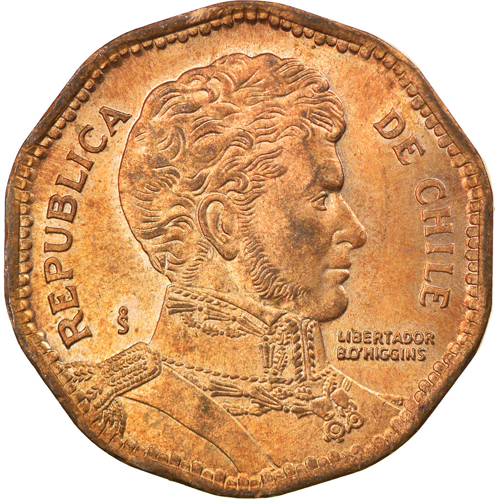 Moneta, Cile, 50 Pesos, 1988, SPL-, Alluminio-bronzo, KM:219.2