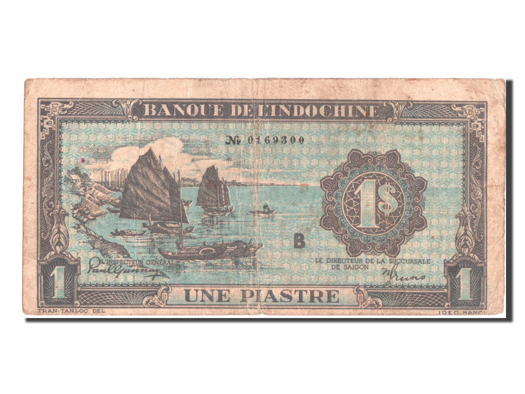 Indochina, 1 Piastre, VF(30-35)