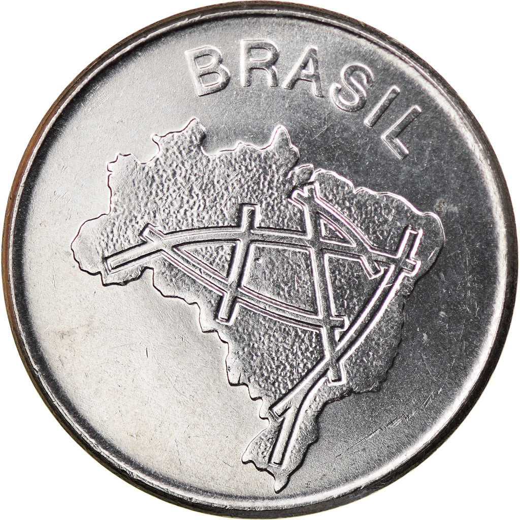 Coin, Brazil, 10 Cruzeiros, 1982, EF(40-45), Stainless Steel, KM:592.1