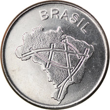 Coin, Brazil, 10 Cruzeiros, 1982, EF(40-45), Stainless Steel, KM:592.1