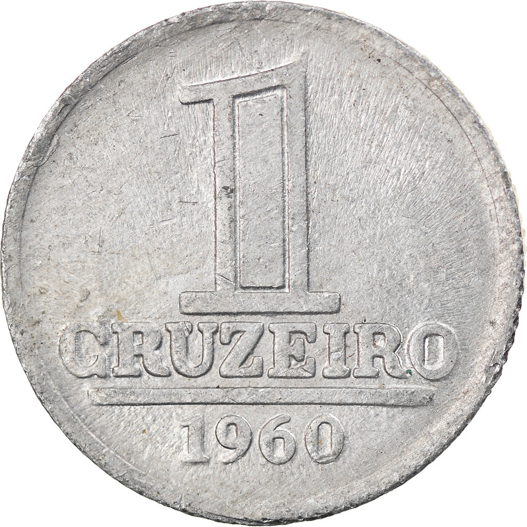 Moneda, Brasil, Cruzeiro, 1960, MBC, Aluminio, KM:570