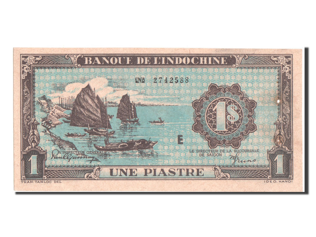 French Indo-China, 1 Piastre, KM #59a, UNC(60-62), E2742588