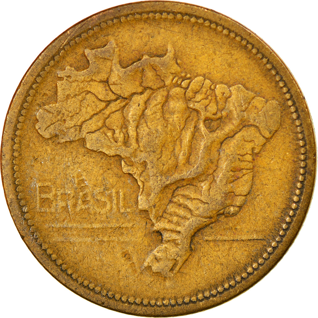 Moeda, Brasil, Cruzeiro, 1945, EF(40-45), Alumínio-Bronze, KM:558