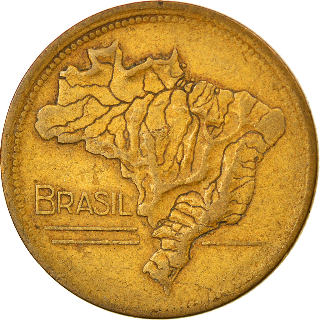 Coin, Brazil, 2 Cruzeiros, 1946, EF(40-45), Aluminum-Bronze, KM:559