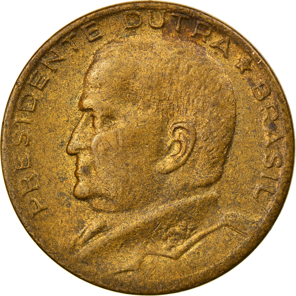 Moneda, Brasil, 50 Centavos, 1955, MBC, Aluminio - bronce, KM:563