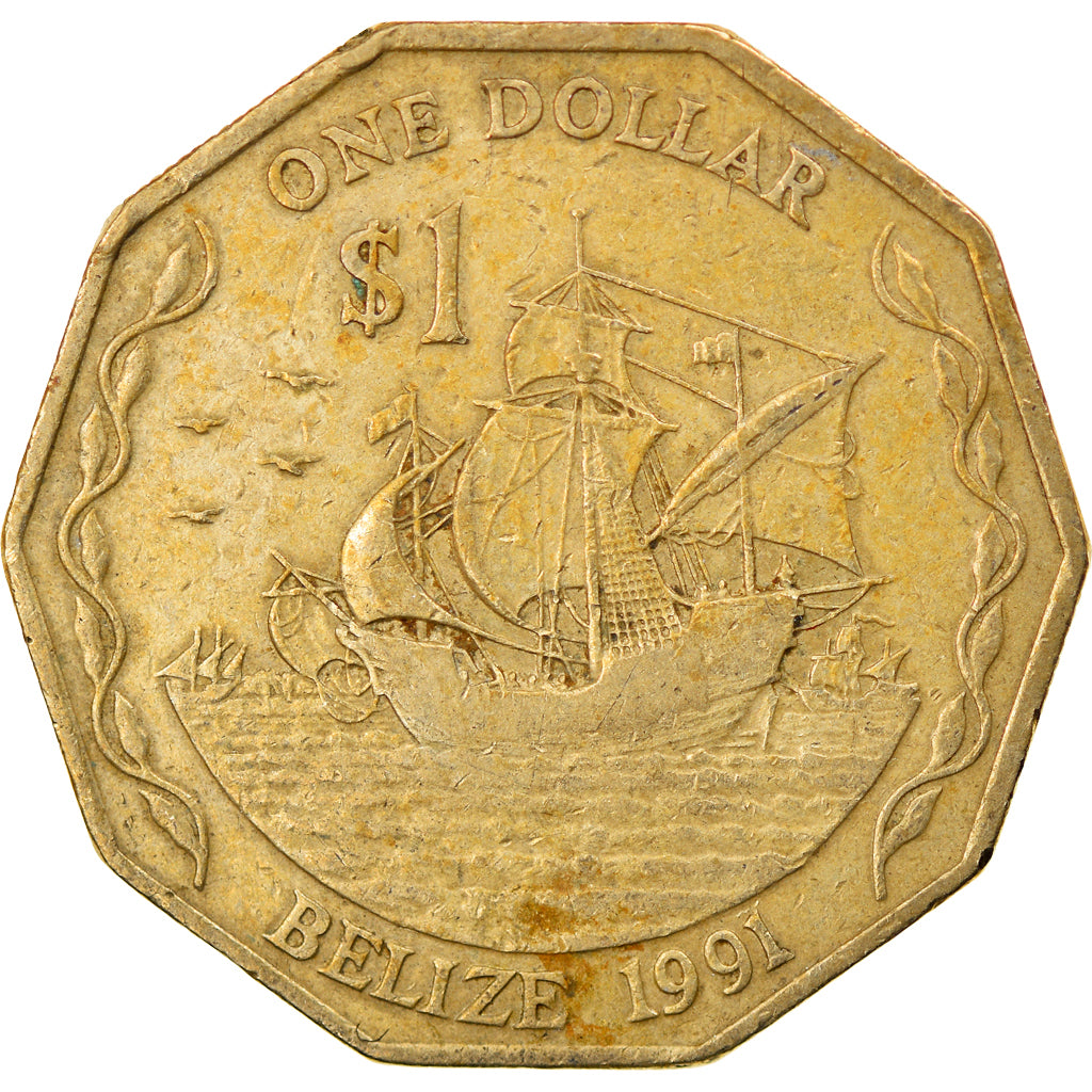 Coin, Belize, Dollar, 1991, EF(40-45), Nickel-brass, KM:99