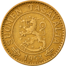 Coin, Finland, 10 Markkaa, 1953, EF(40-45), Aluminum-Bronze, KM:38