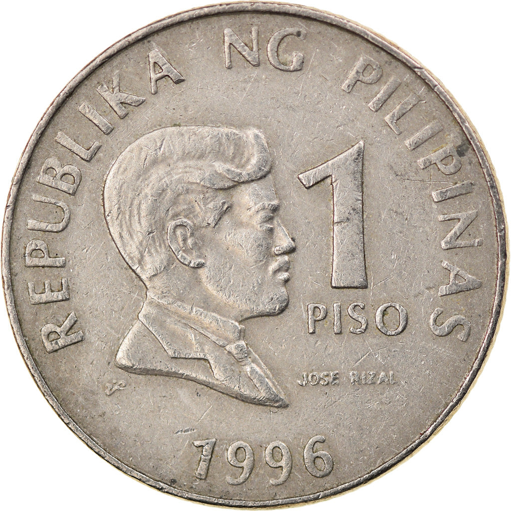 Coin, Philippines, Piso, 1996, EF(40-45), Copper-nickel, KM:269
