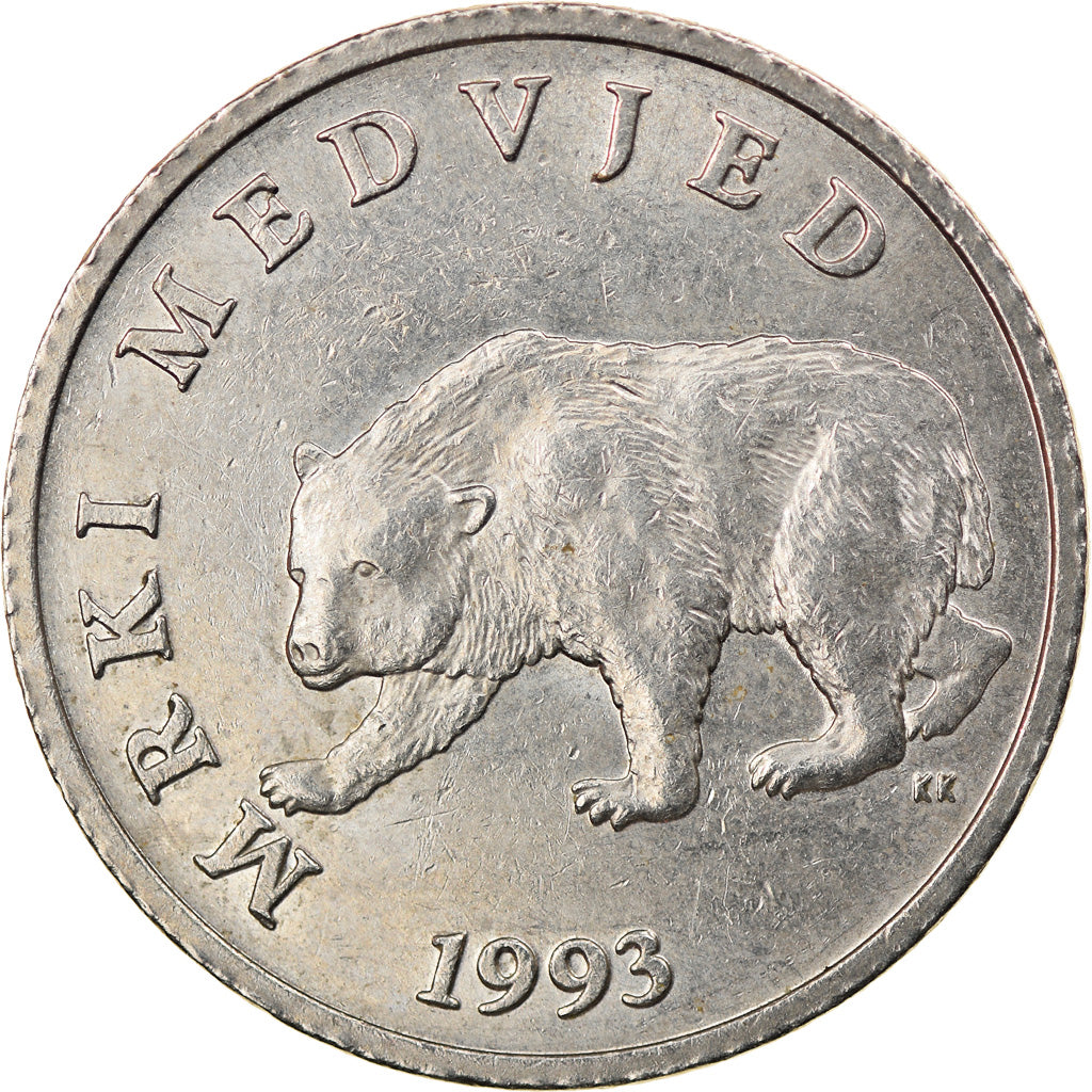 Coin, Croatia, 5 Kuna, 1993, EF(40-45), Copper-Nickel-Zinc, KM:11