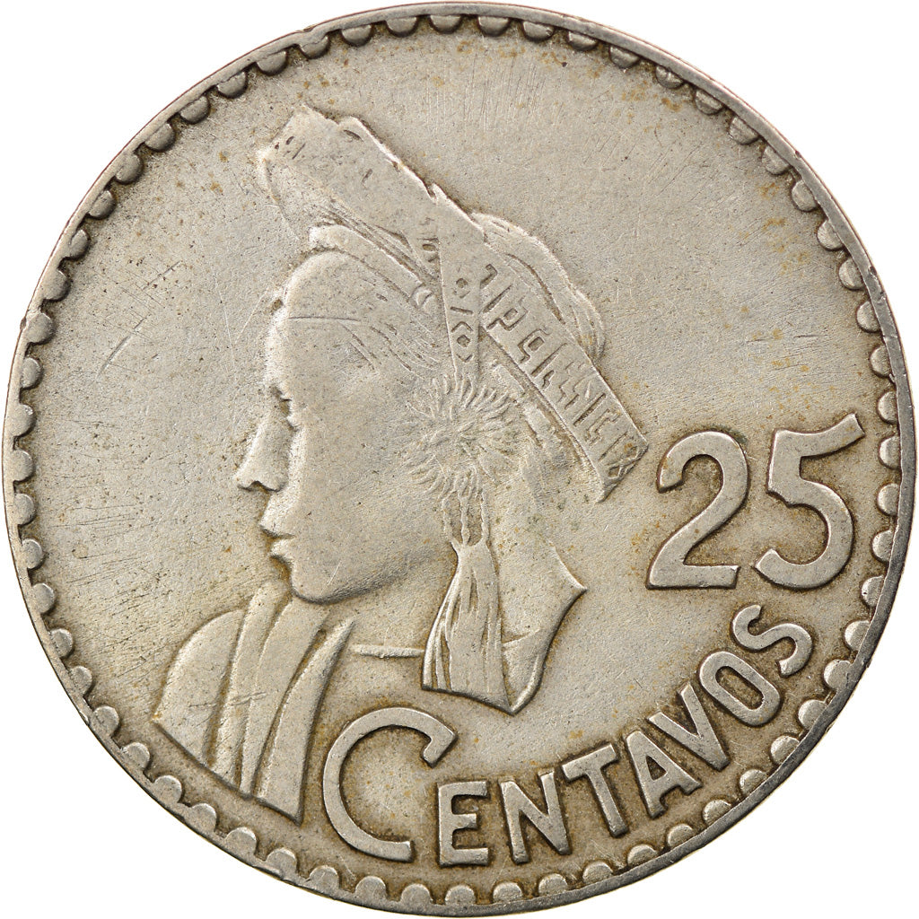 Monnaie, Guatemala, 25 Centavos, 1966, TTB, Copper-nickel, KM:268