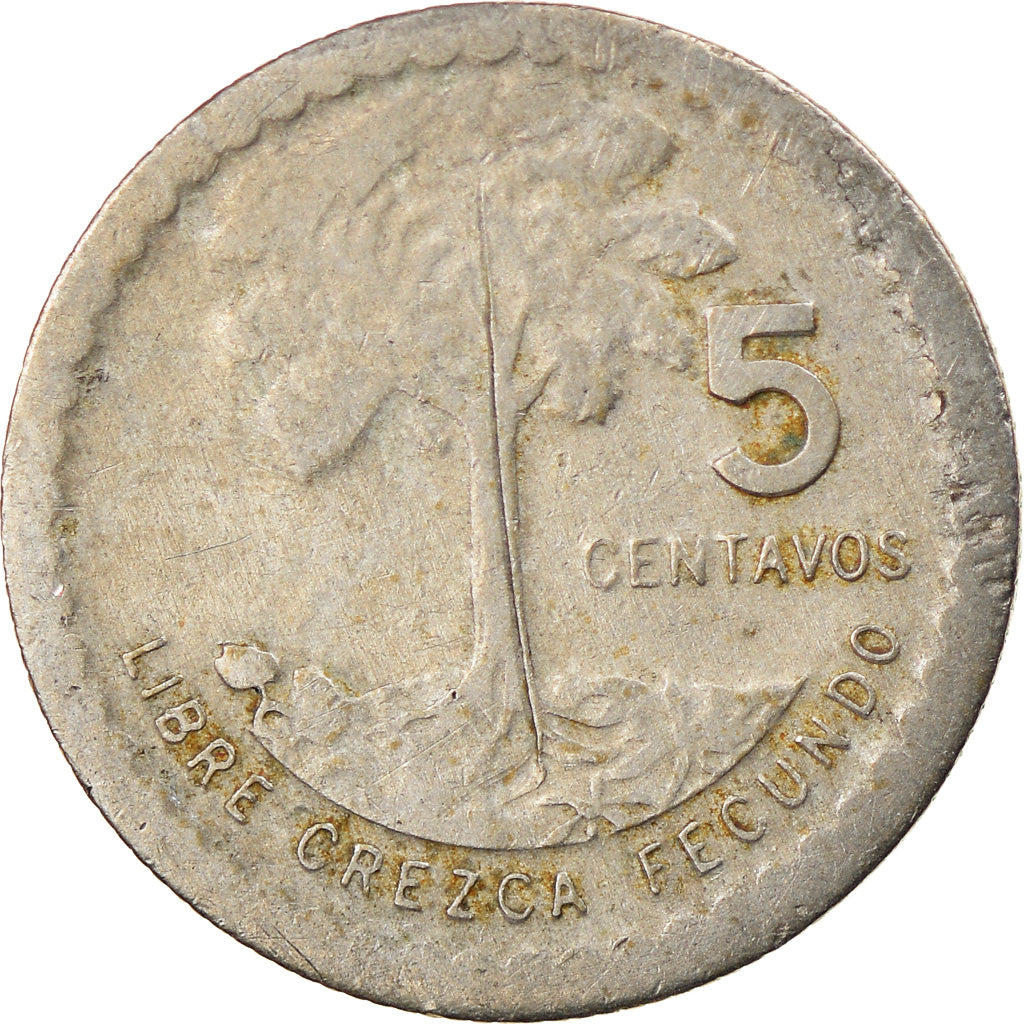 Coin, Guatemala, 5 Centavos, 1977, VF(30-35), Copper-nickel, KM:270