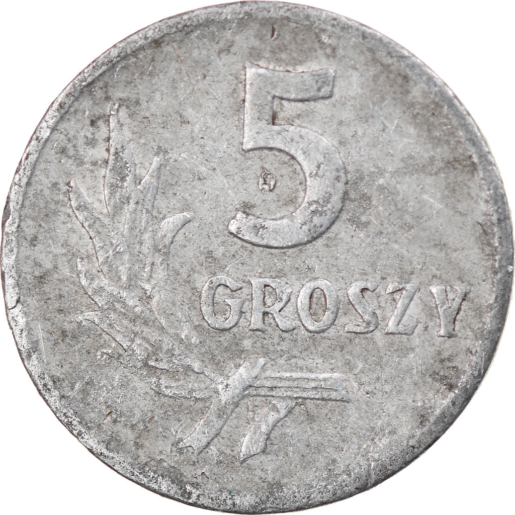 Moneta, Polonia, 5 Groszy, 1962, Warsaw, MB+, Alluminio, KM:A46