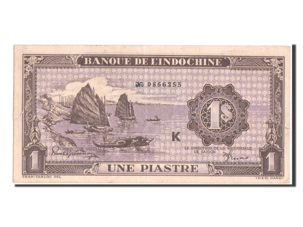 French Indo-China, 1 Piastre, KM #60, EF(40-45), K0866355