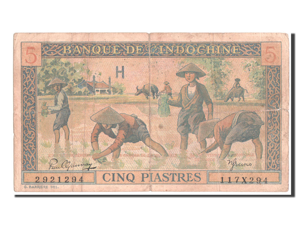 Indochine, 5 Piastres type 1951