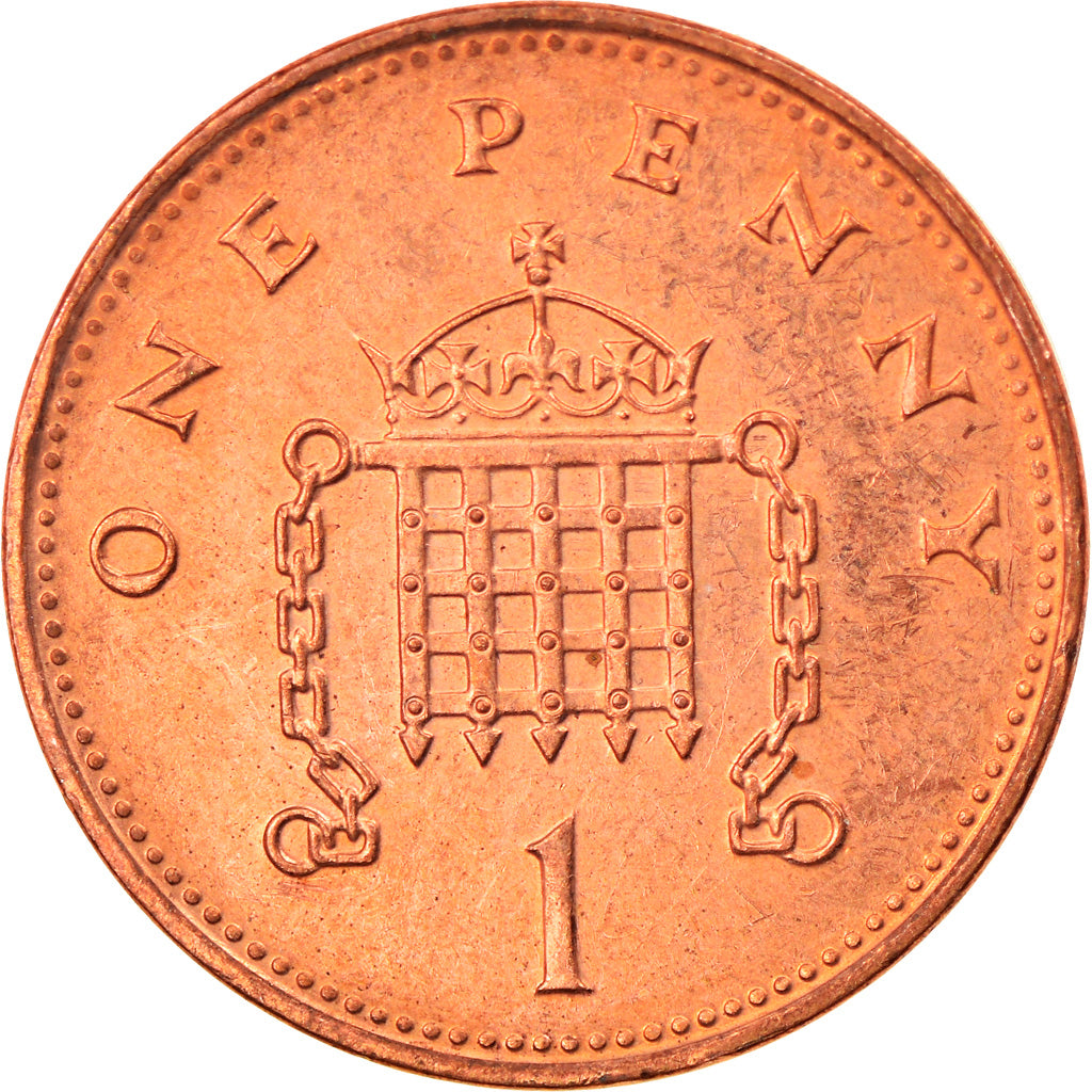 Coin, Great Britain, Elizabeth II, Penny, 1992, AU(55-58), Copper Plated Steel