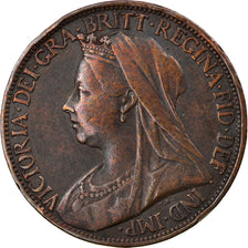 Coin, Great Britain, Victoria, Farthing, 1901, EF(40-45), Bronze, KM:788.2