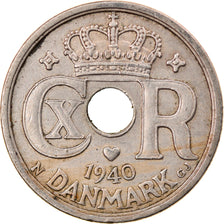 Monnaie, Danemark, Christian X, 25 Öre, 1940, Copenhagen, TTB, Copper-nickel
