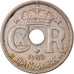 Monnaie, Danemark, Christian X, 25 Öre, 1940, Copenhagen, TTB, Copper-nickel