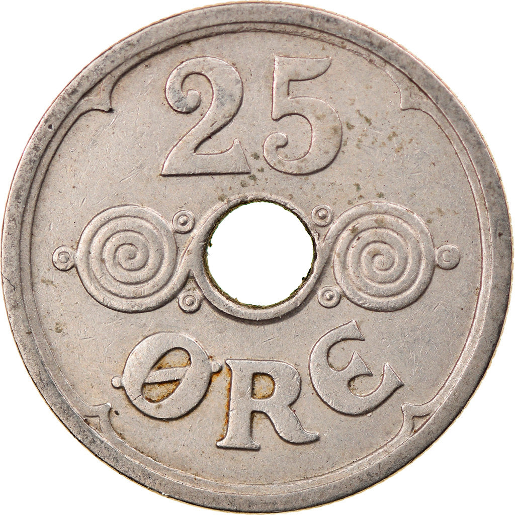 Monnaie, Danemark, Christian X, 25 Öre, 1940, Copenhagen, TTB, Copper-nickel