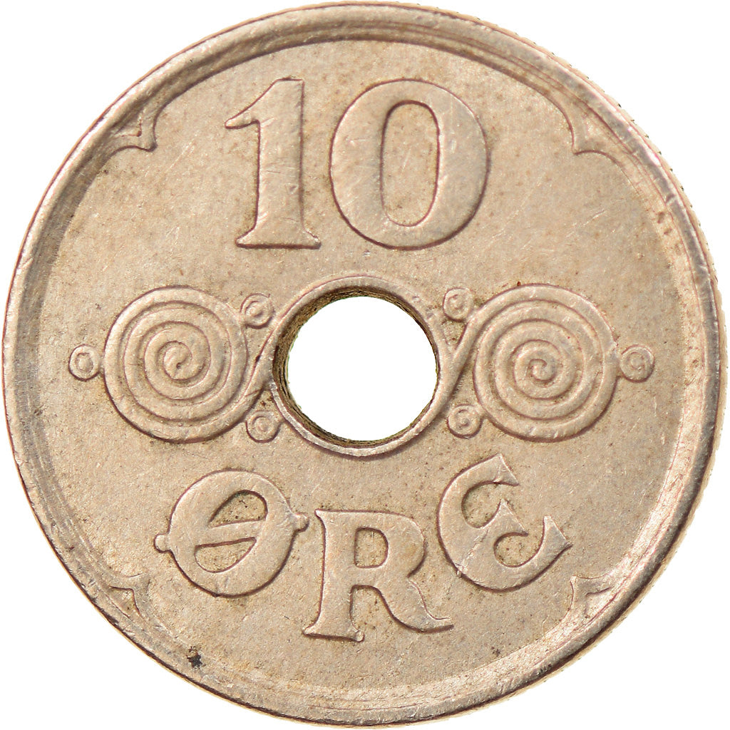 Monnaie, Danemark, Christian X, 10 Öre, 1946, Copenhagen, TTB, Copper-nickel