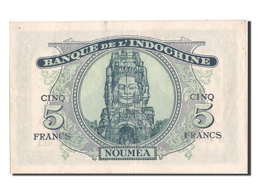 Banknote, New Caledonia, 5 Francs, 1944, AU(55-58)