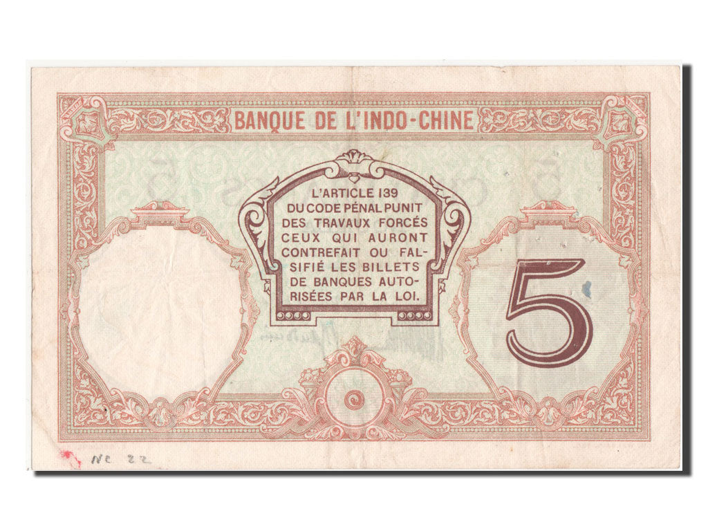 Banknot, Nowa Kaledonia, 5 Francs, AU(50-53)
